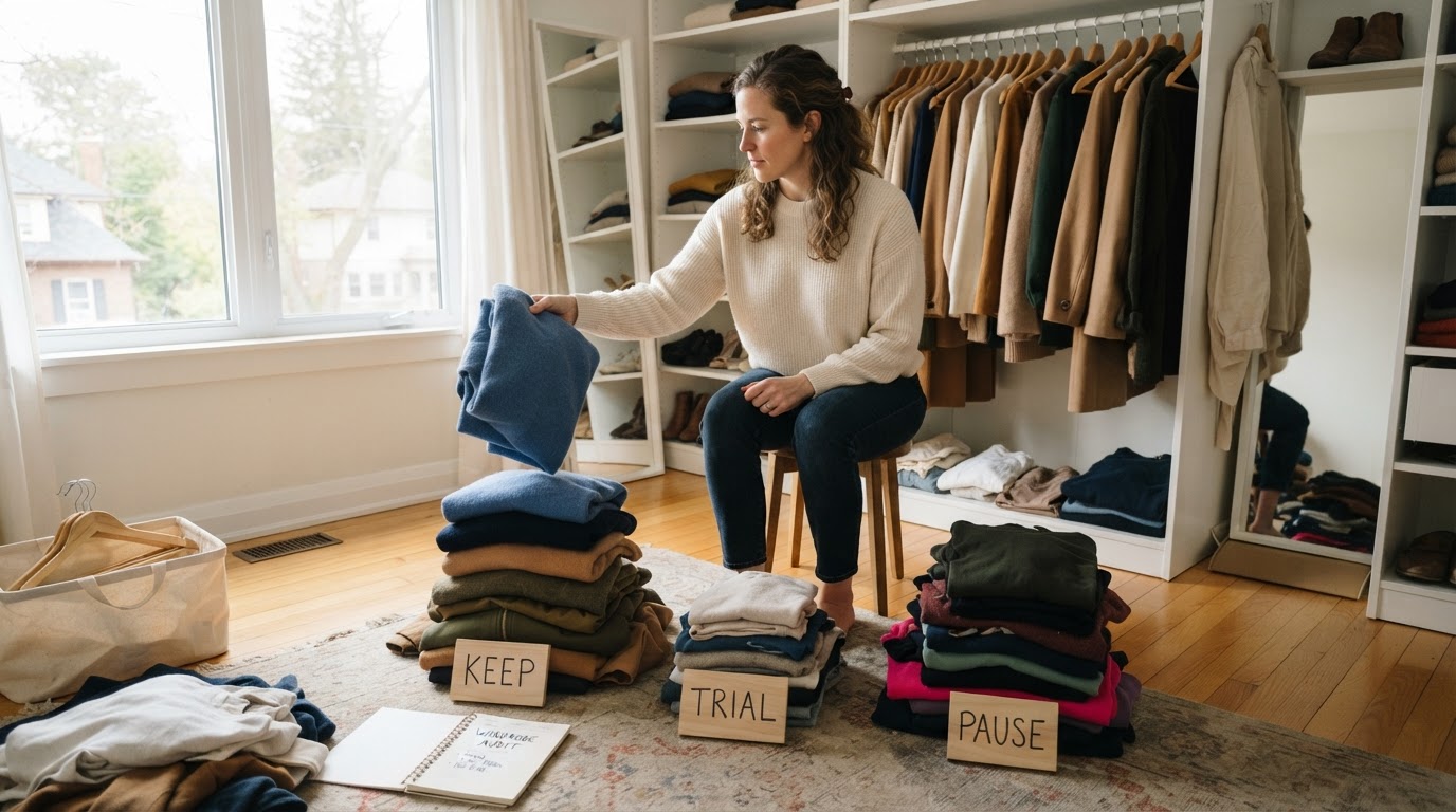 Editorial illustration for how to build a capsule wardrobe around your color analysis season results.