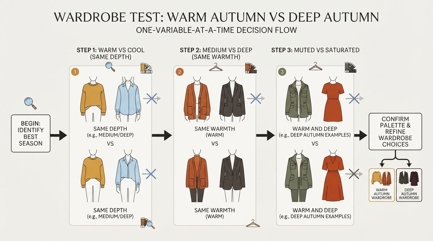 Warm Autumn vs Deep Autumn: Clothing Palette Examples Compared