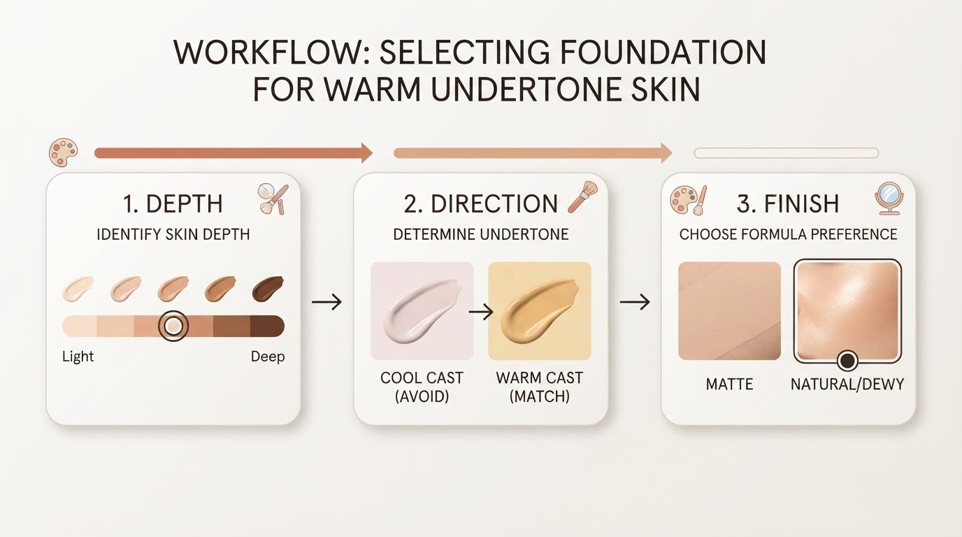 Best Foundation Shade for Warm Undertone Skin: Golden, Honey, Peach, and Beige
