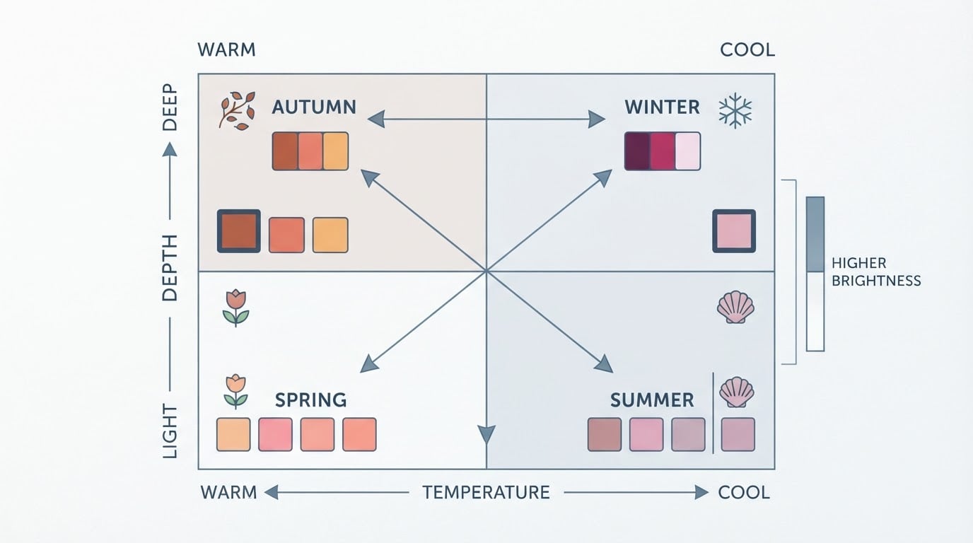 Blush Colors by Color Season: Match Spring, Summer, Autumn, Winter